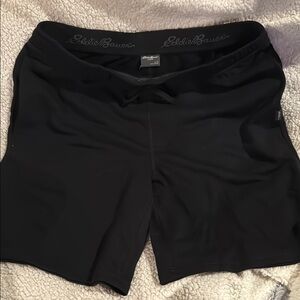 Eddie Bauer Black Athletic Lounge Shorts with Elastic Waistband